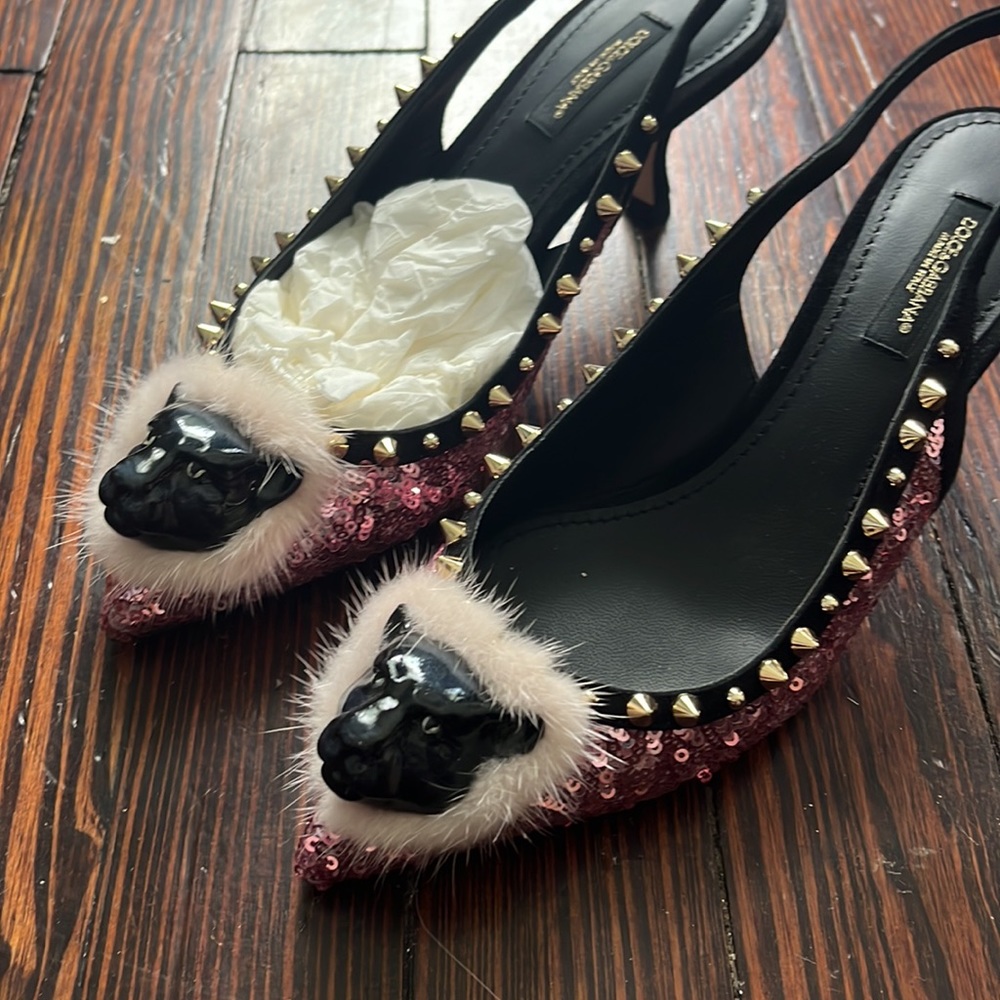 Dolce and gabbana slingback kitten heels
